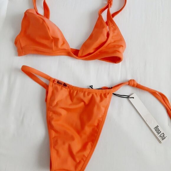Rosa Chá Amir Cut Out Brazilian Sexy Bikini Size Small - Picture 3 of 11